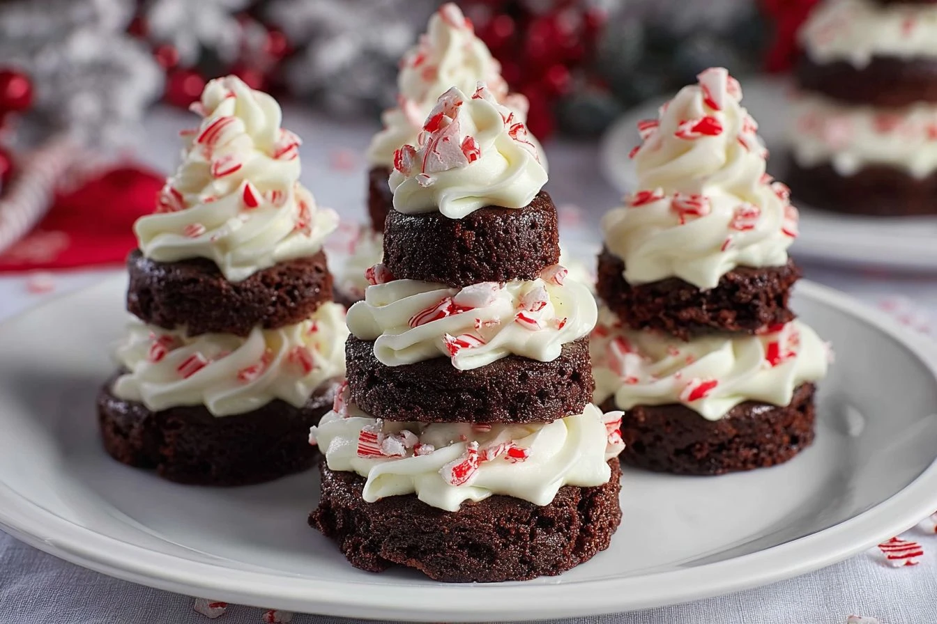 Peppermint Brownie Christmas Trees Recipe How To Make Peppermint Brownie Trees Best Peppermint Brownie Christmas Tree Idea...