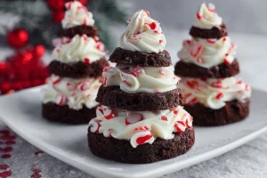 Peppermint Brownie Christmas Trees