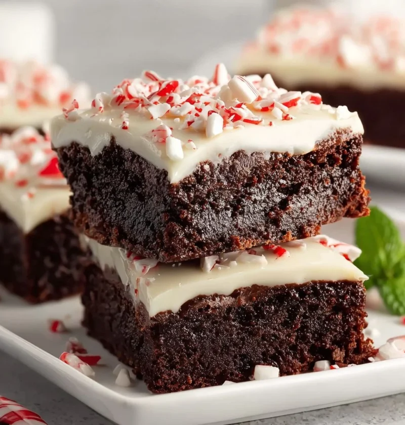 Peppermint Brownies Recipe Chocolate Chewy Peppermint Brownies Homemade Gluten Free Peppermint Brownies Best Chocolate Pep...