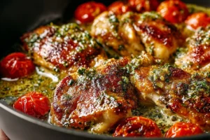 Pesto Butter Chicken with Roasted Tomatoes: Try This!