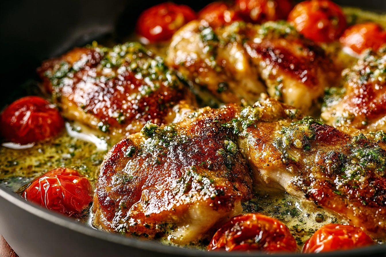 Pesto Butter Chicken with Roasted Tomatoes: Try This!