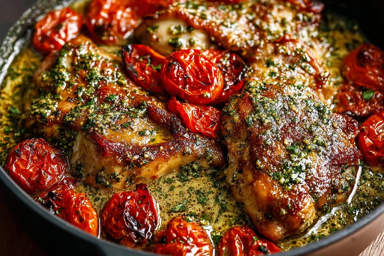 Pesto Butter Chicken Recipe Easy Pesto Butter Chicken Homemade Roasted Tomatoes With Chicken Pesto Chicken With Tomatoes D...