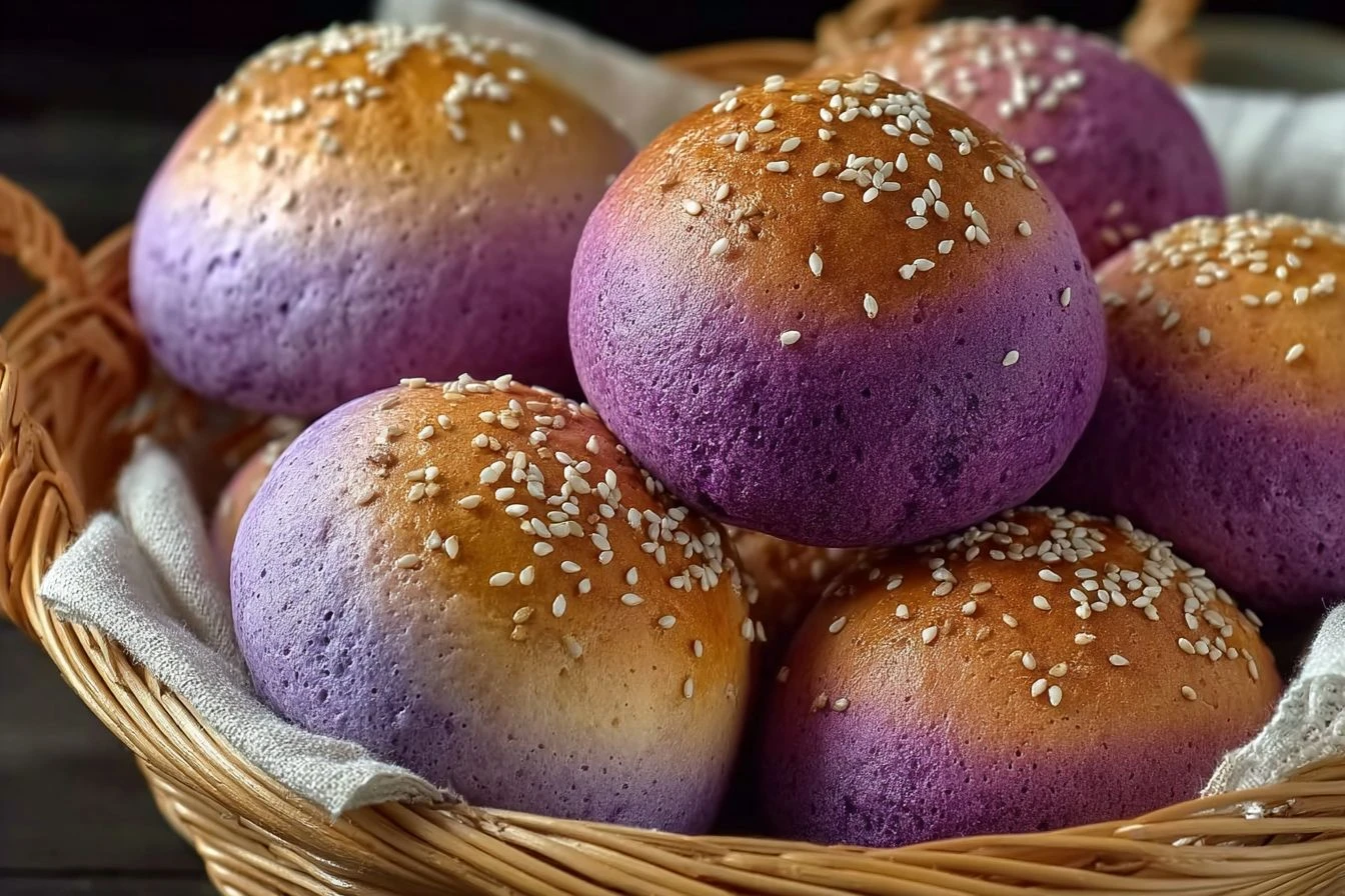 Purple Sweet Potato Buns Recipe Homemade Purple Sweet Potato Buns How To Make Sweet Potato Buns Benefits Of Purple Sweet P...