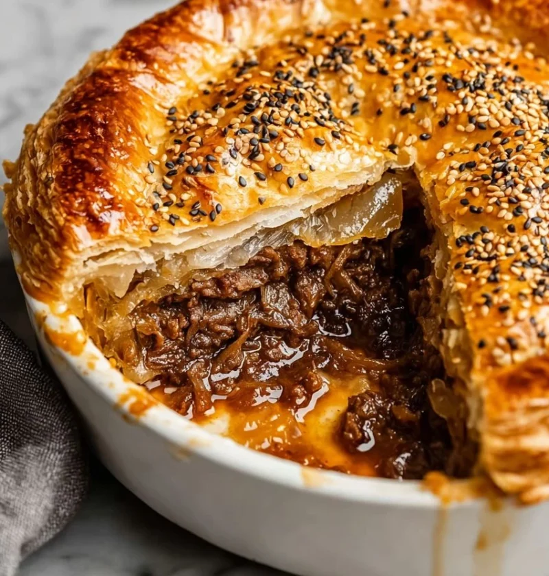 Quick Steak And Onion Meat Pie Recipe Best 30-minute Steak Pie Easy Onion Steak Pie Meal How To Make Steak And Onion Pie Q...