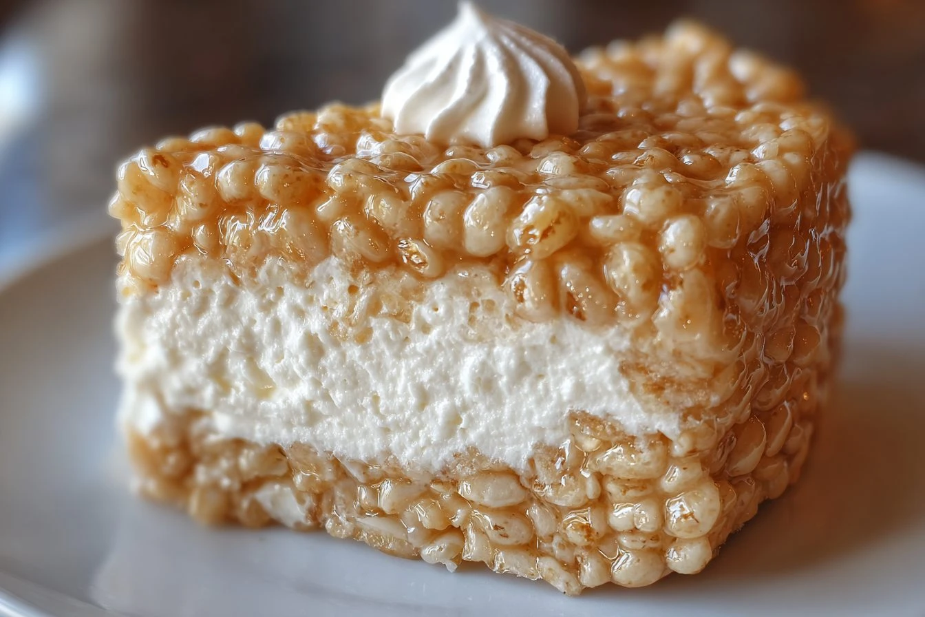 Rice Krispie Treat Cheesecake Bliss will Amaze You!