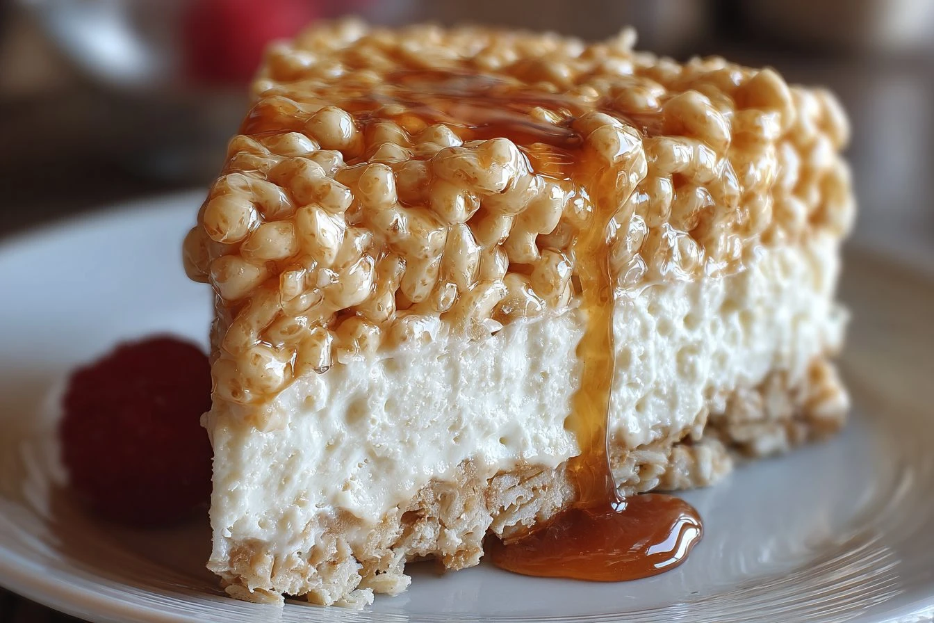 Rice Krispie Cheesecake Recipe Easy Rice Krispie Cheesecake Homemade Rice Krispie Treats Cheesecake Best Rice Krispie Chee...