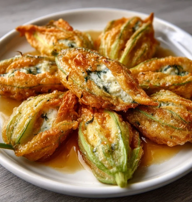 Ricotta Stuffed Zucchini Blossoms Recipe Easy Ricotta And Herb Zucchini Blossoms Where To Buy Zucchini Flowers For Stuffin...