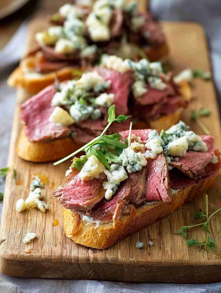 Roast Beef Blue Cheese Tartine Recipe Gourmet Roast Beef Tartines Blue Cheese Tartine Ideas Cozy Gourmet Beef Recipes Best...