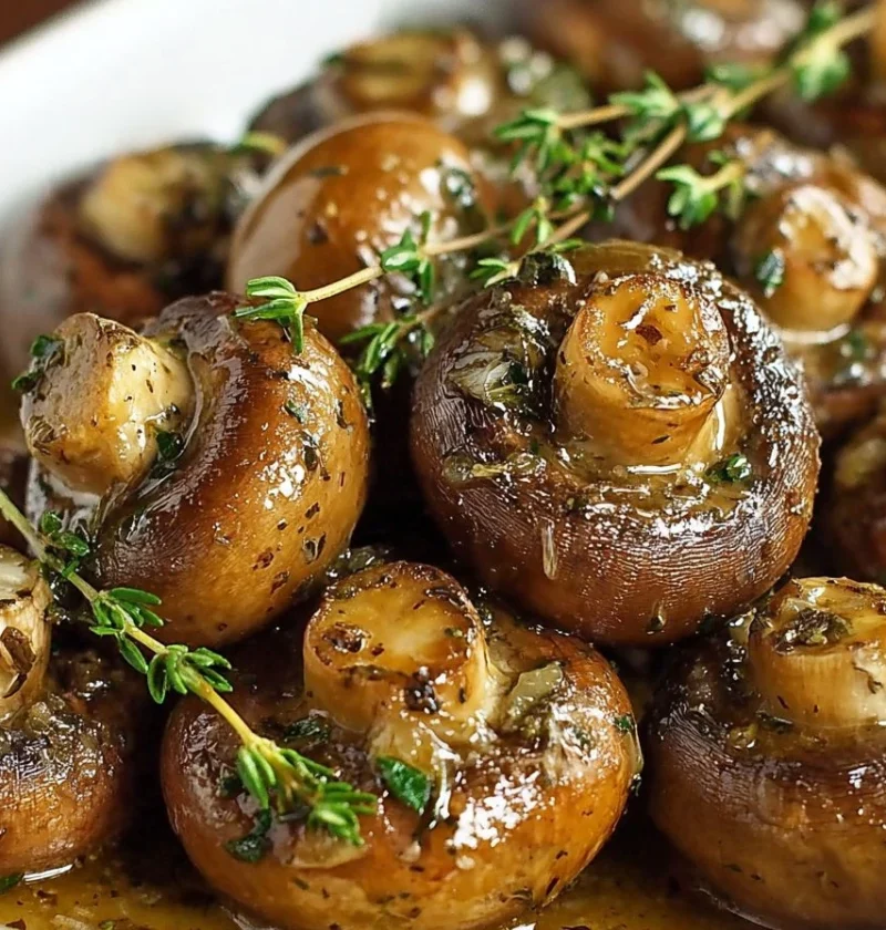 Savory Roasted Mushrooms Recipe Browned Butter Garlic Mushrooms Best Mushrooms For Roasting Roasted Mushrooms With Thyme R...