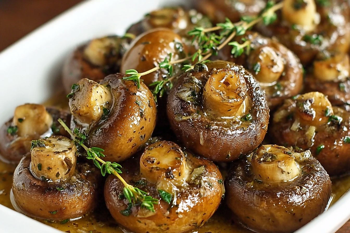 Savory Roasted Mushrooms in Browned Butter, Garlic & Thyme Sauce