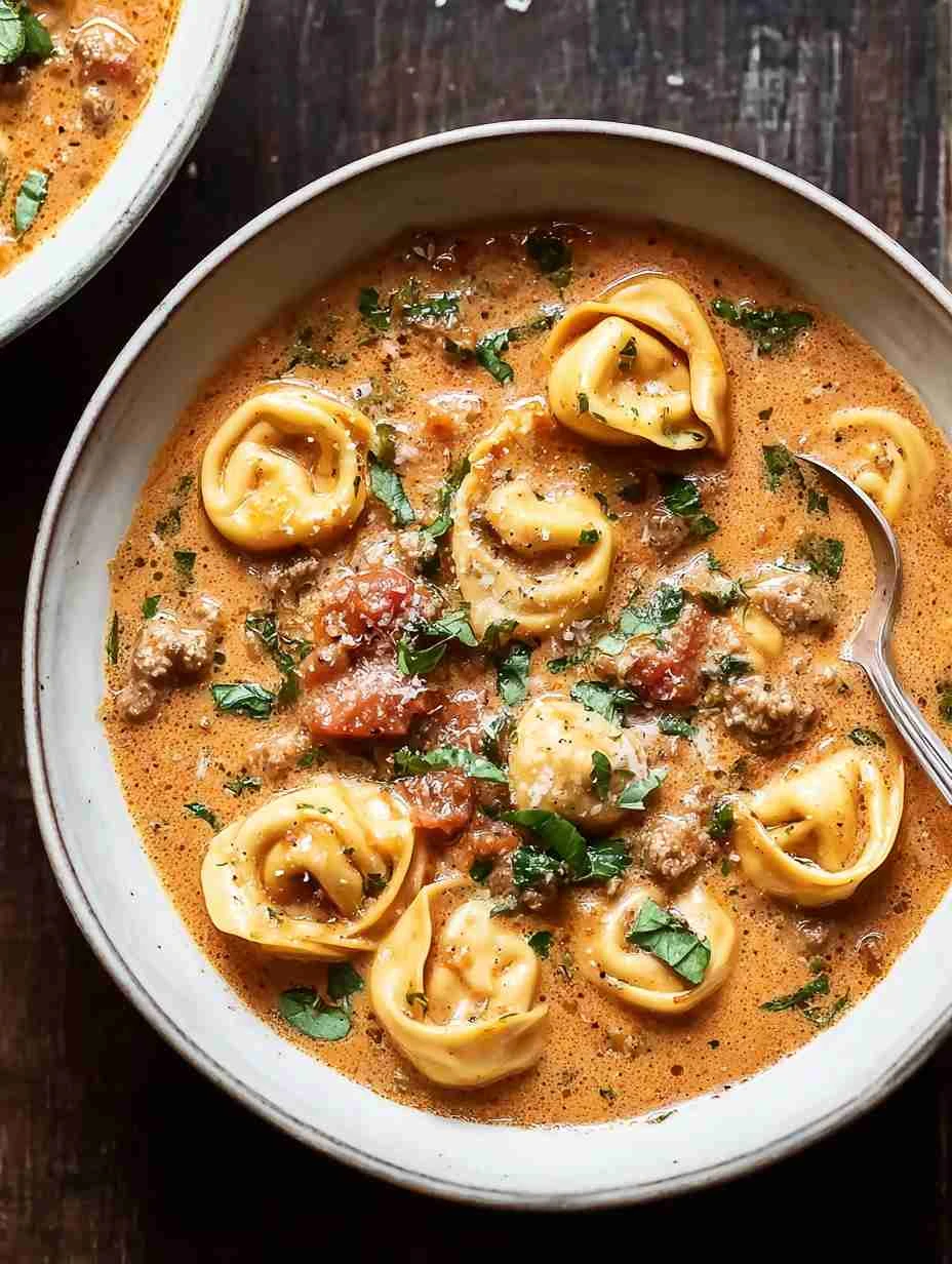 Slow Cooker Creamy Tortellini Soup Recipe Best Sausage Tortellini Soup Slow Cooker Tomato Base Italian Sausage Soup Creamy...