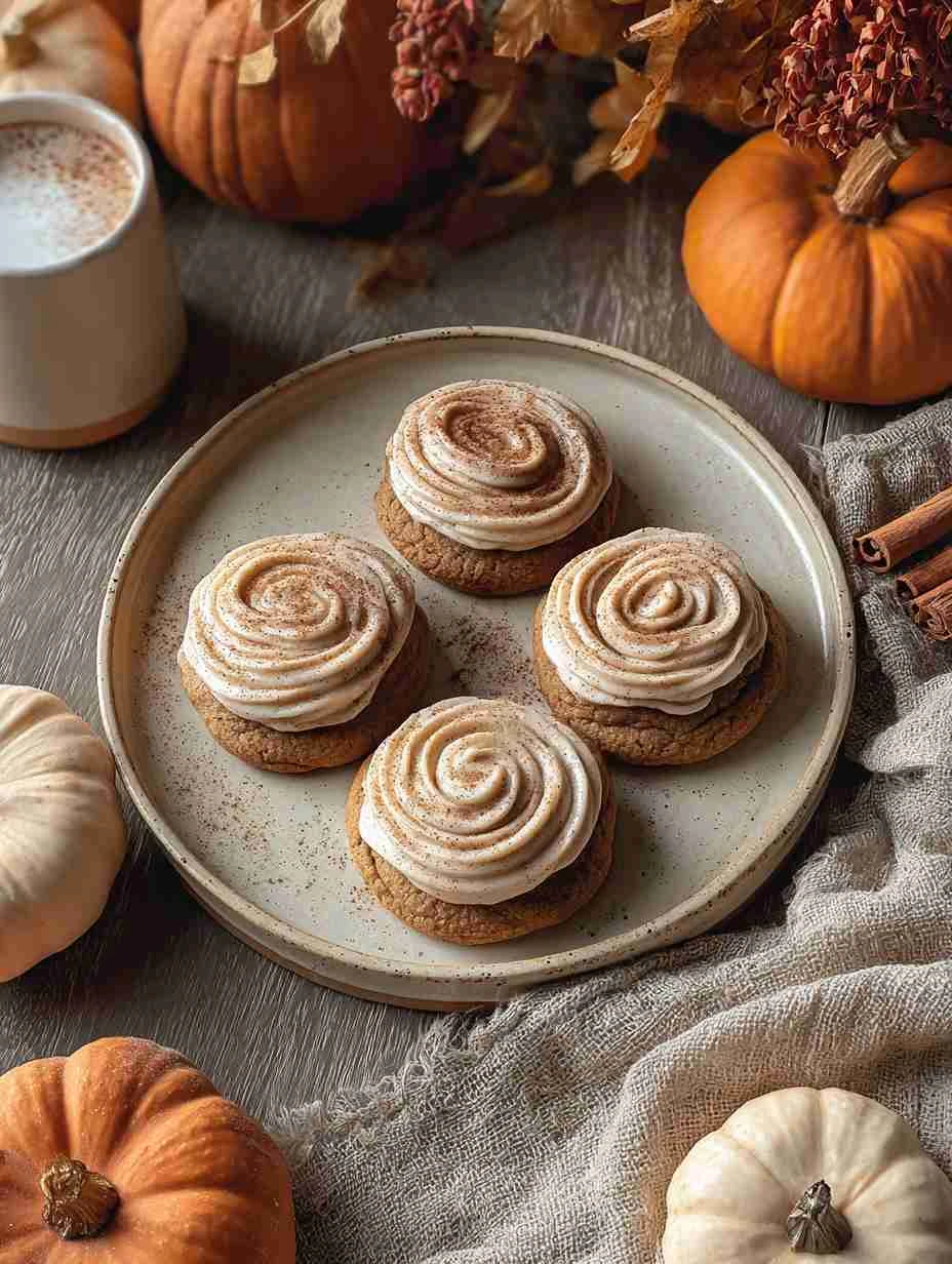 Soft Pumpkin Cookies Recipe With Cinnamon Frosting Easy Homemade Pumpkin Cookies With Frosting Best Cinnamon Frosting For ...