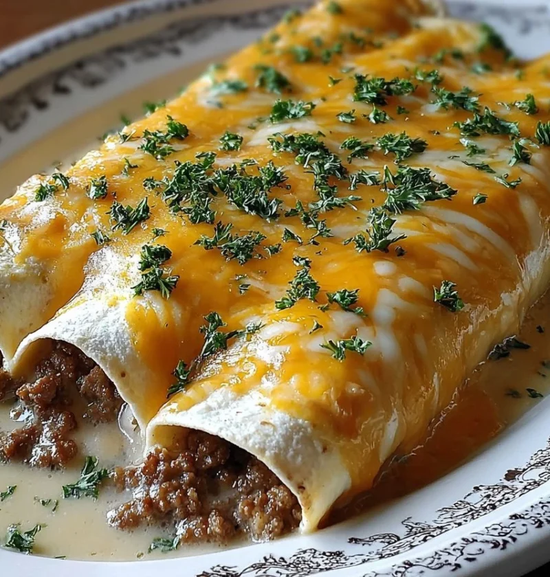 Southern Breakfast Enchiladas Recipe Savory Sausage Gravy Enchiladas Homemade Southern Breakfast Enchiladas Best Sausage G...