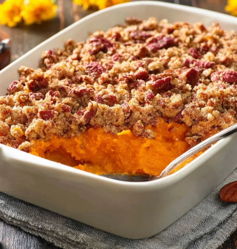Sweet Potato Casserole Pecan Topping Recipe Easy Sweet Potato Casserole With Pecans Best Sweet Potato Casserole Pecan Stre...