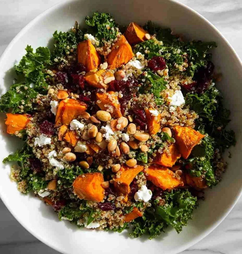 Sweet Potato Kale Quinoa Salad Recipe Healthy Kale Quinoa Sweet Potato Salad Vegan Sweet Potato Kale Quinoa Salad Best Dre...