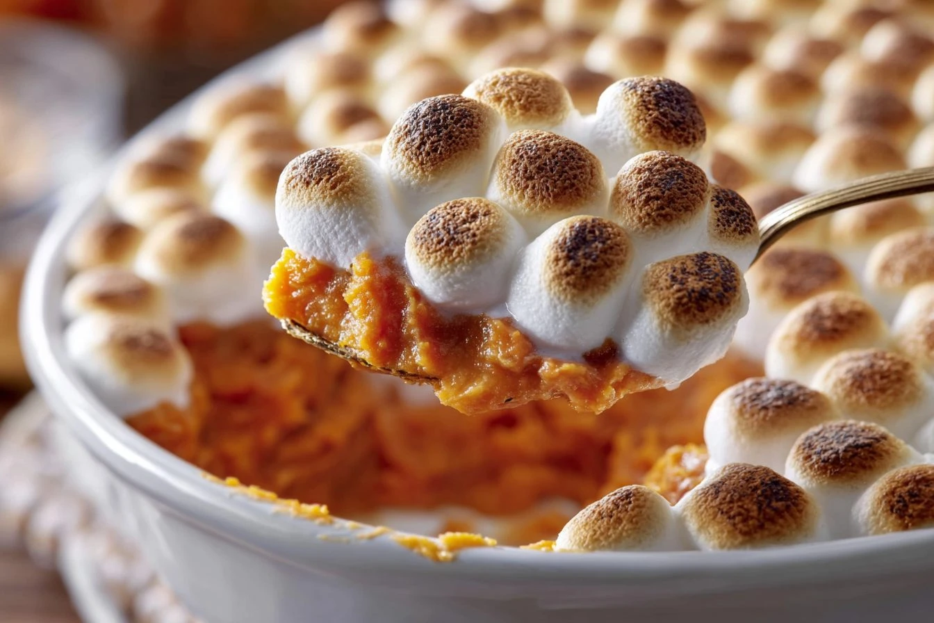 Sweet Potato Marshmallow Casserole Secrets Best Sweet Potato Casserole Recipe With Marshmallows Dreamy Marshmallow Sweet P...