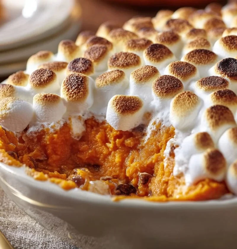 Sweet Potato Marshmallow Casserole Secrets Best Sweet Potato Casserole Recipe With Marshmallows Dreamy Marshmallow Sweet P...