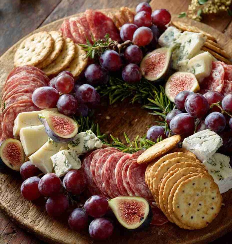 Delightful Goat Cheese Wreath Recipe Goat Cheese Appetizer Ideas For Holidays Festive Goat Cheese Wreath How-to Christmas ...