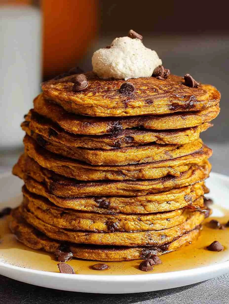 Vegan Gluten-free Pumpkin Pancakes Pumpkin Chocolate Chip Pancakes Recipe Vegan Best Vegan Pumpkin Chocolate Chip Pancakes...