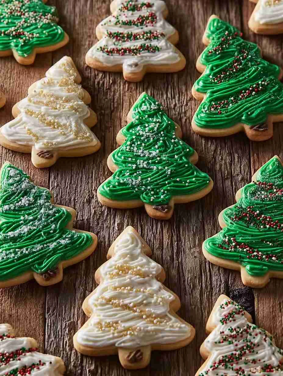 Whimsical Christmas Tree Cookies Recipe DIY Sugar Cookie Christmas Tree Festive Table Christmas Cookie Cutouts How To Make...