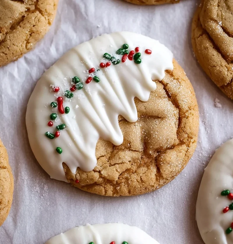 White Chocolate Maple Cookies Recipe Chewy Maple Cookies Dipped In White Chocolate Best White Chocolate Christmas Cookies ...