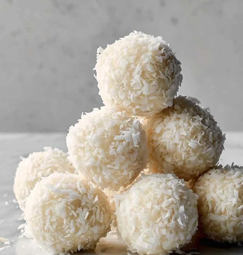 White Chocolate Protein Snowball Recipe Best White Chocolate Protein Balls Low Carb White Chocolate Protein Snowballs Home...