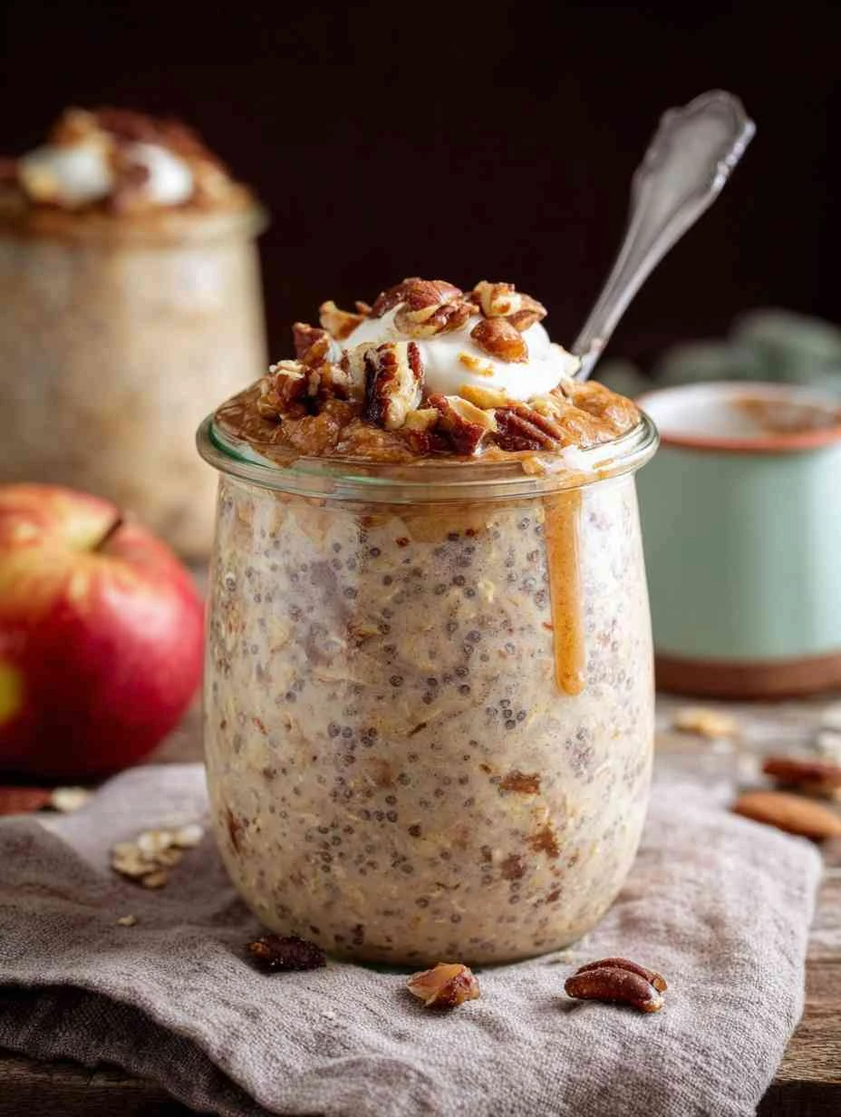 Apple Cinnamon Overnight Oats Recipe Best Apple Pie Overnight Oats Healthy Apple Overnight Oats Vegan No-cook Apple Oats B...