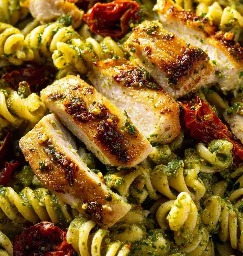 Authentic Mediterranean Chicken Pesto Pasta Recipe Best Chicken Pesto Pasta Mediterranean Style Easy Mediterranean Chicken...