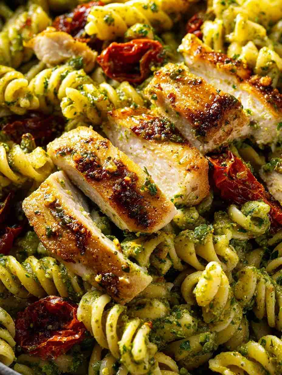 Mediterranean Best Chicken Pesto Pasta