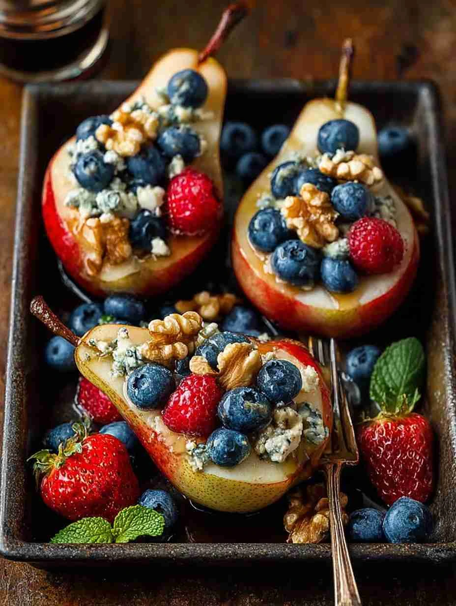 Baked Pears With Honey Recipe Gluten-free Baked Pear Dessert Ideas Easy Baked Pears With Blue Cheese Gourmet Pear Recipes ...