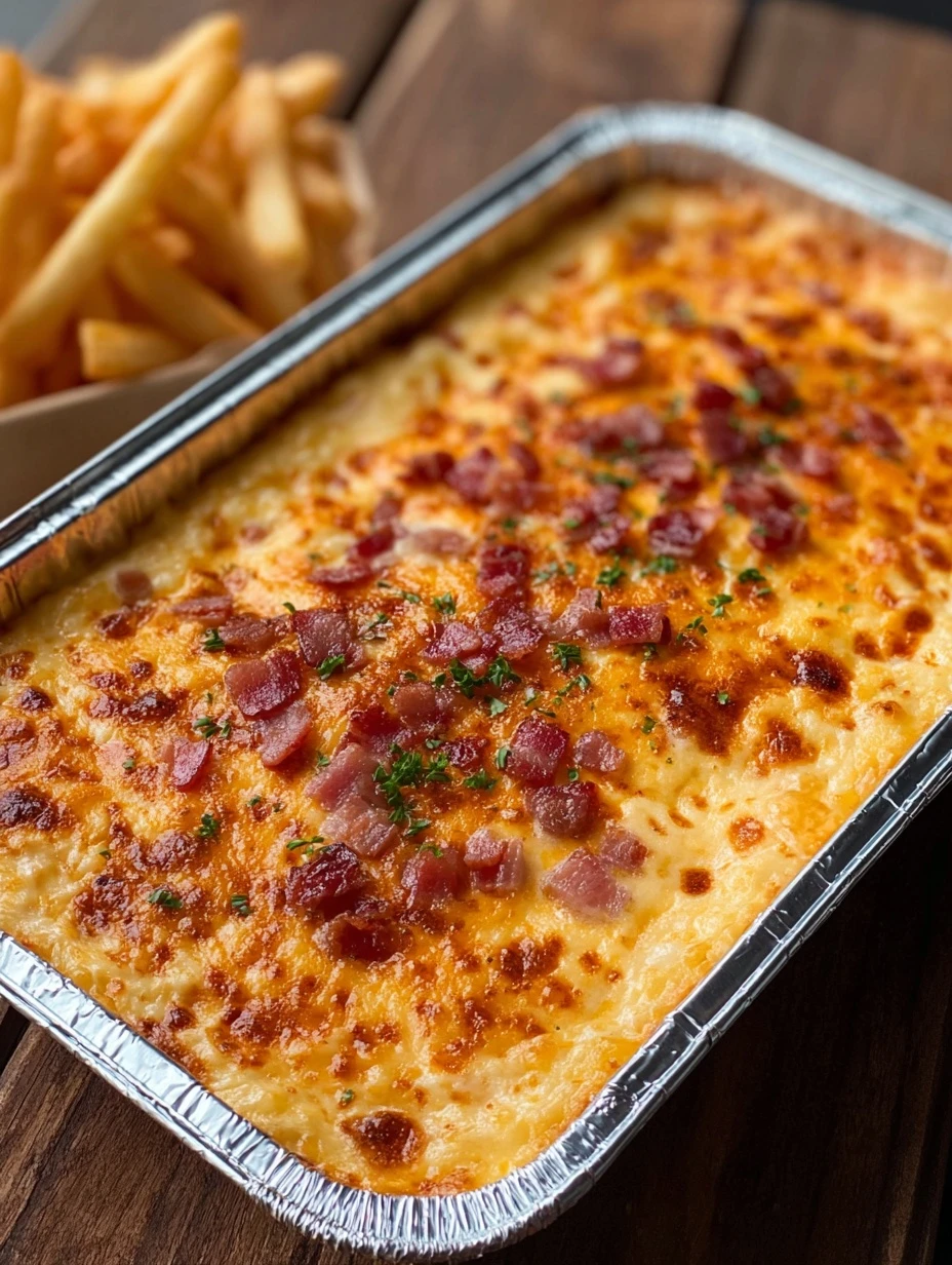 Baked Pimento Cheese Dip In Tin Foil Tray