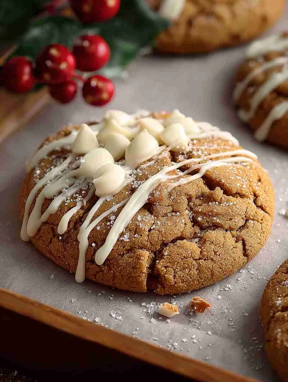Christmas Chewy Maple Cookies with White Chocolate