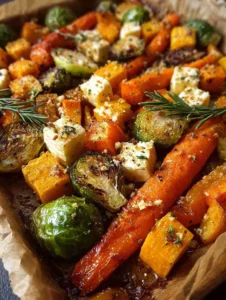 Christmas Roasted Vegetable Medley with Maple–Feta Crumble