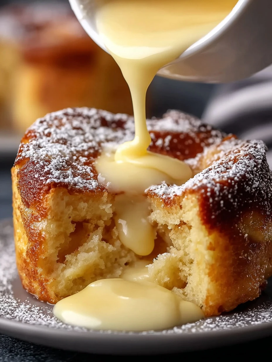 Classic Bread Pudding with Vanilla Custard