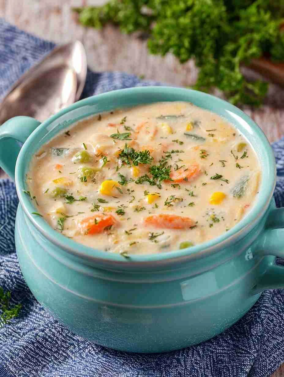 Best Homemade Creamy Vegetable Soup Recipe Easy Creamy Vegetable Soup From Scratch Healthy Creamy Vegetable Soup Ideas Low...