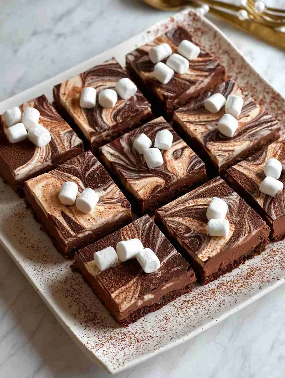 Hot Chocolate Cheesecake Bars