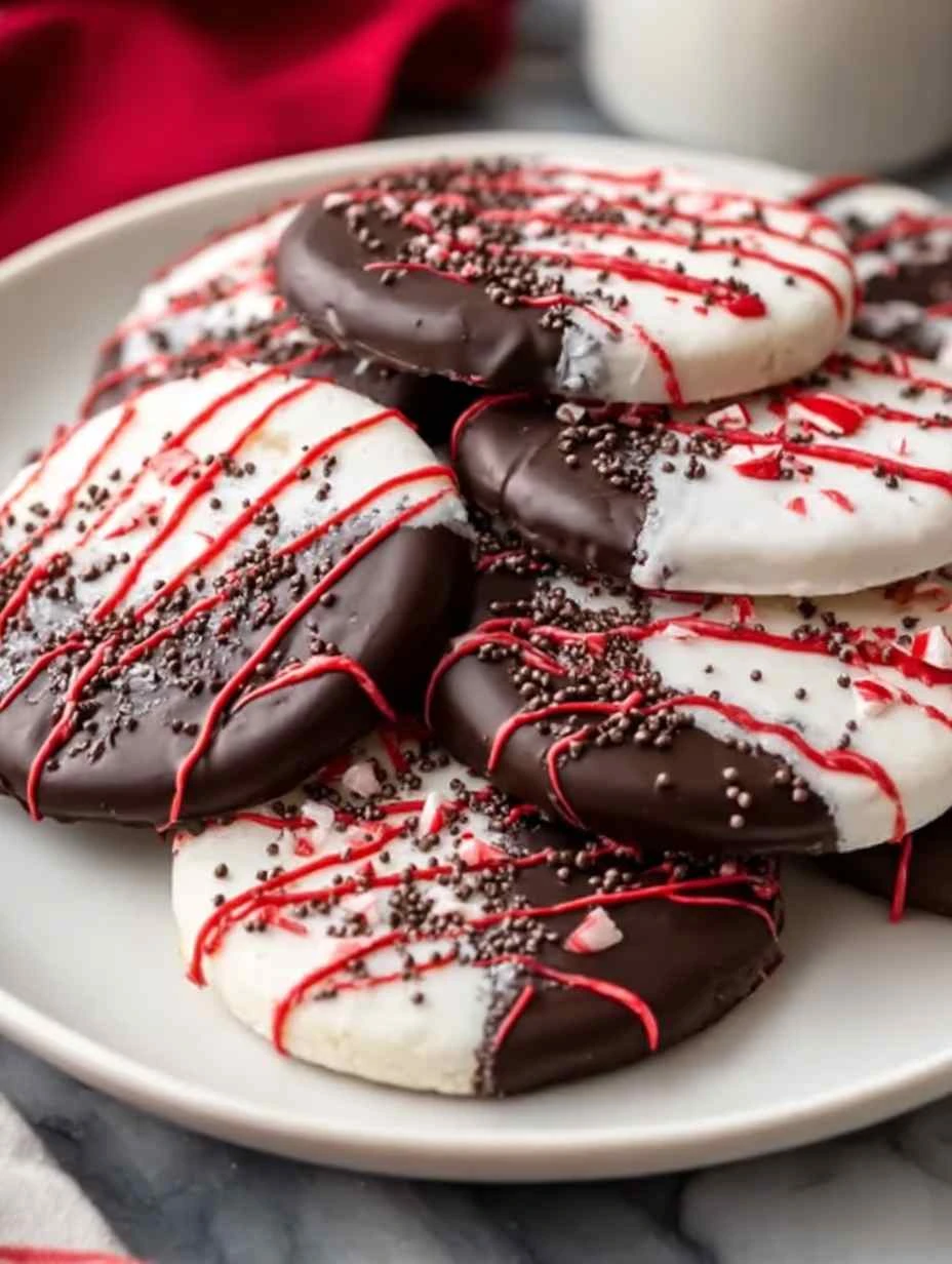 Indulge in Peppermint Chocolate Shortbread Cookies Bliss