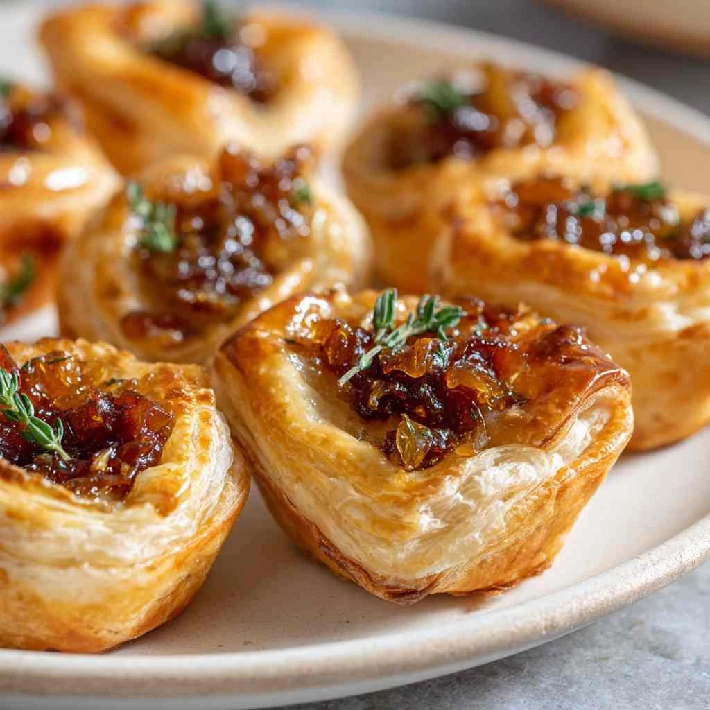 Brie Fig Jam Puff Pastry Cups
