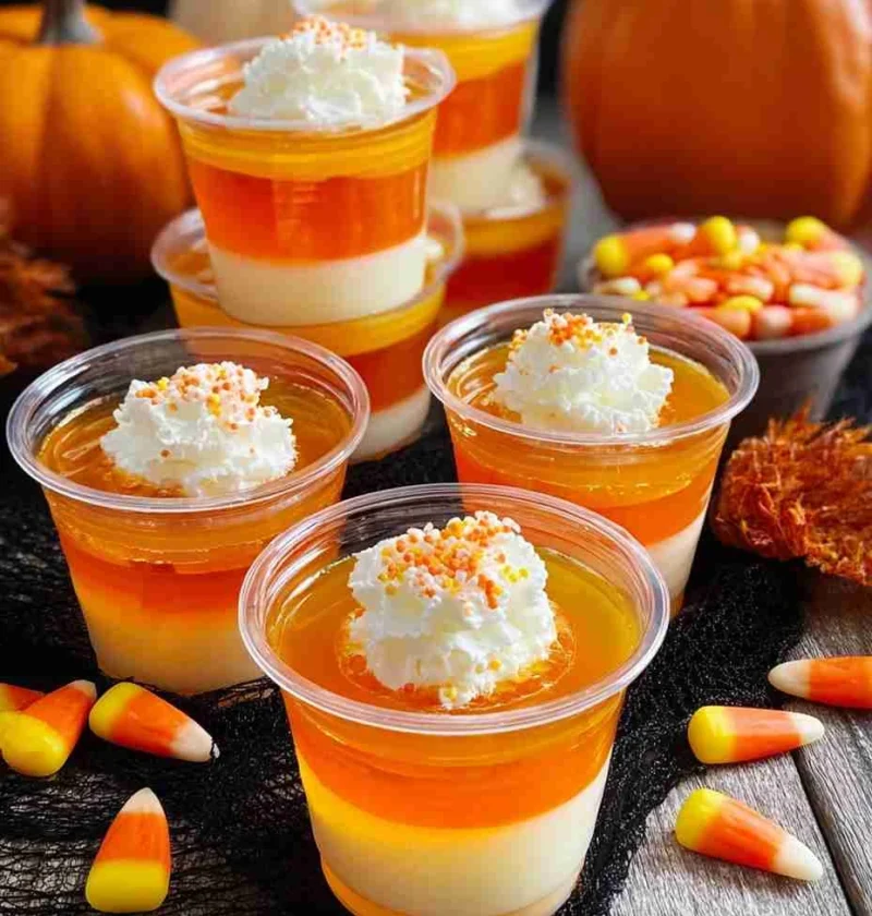 Candy Corn Jello Shots Candy Corn Jello Shots
