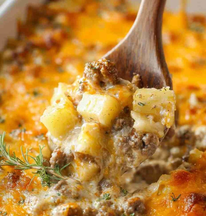 Cheesy Ground Beef And Potato Casserole Cheesy Ground Beef Potato Casserole