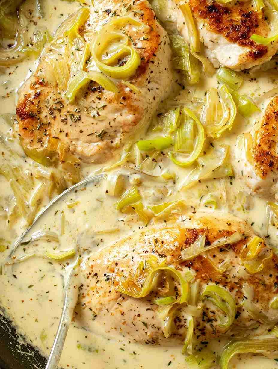 Chicken with Creamy Leek Sauce