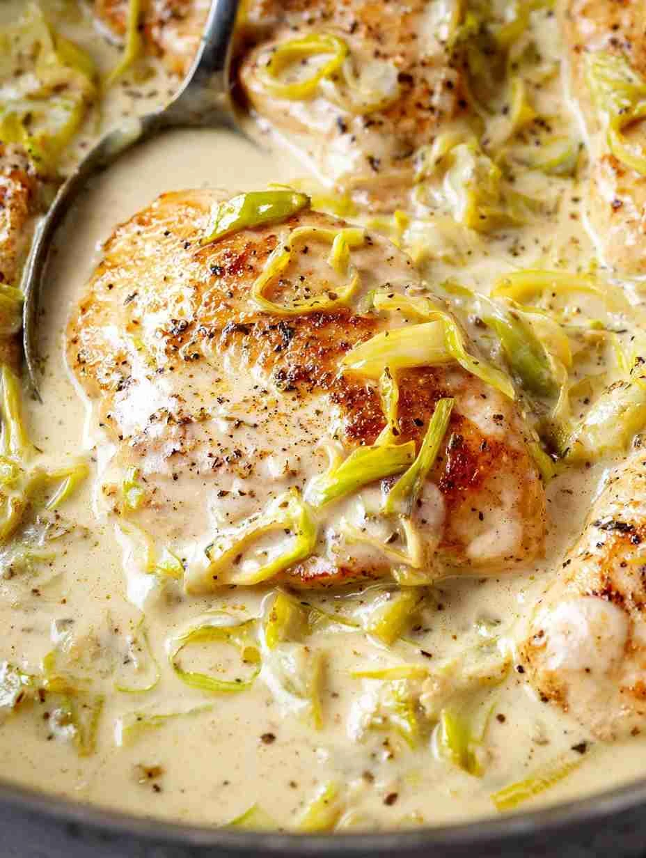 Chicken With Creamy Leek Sauce Chicken Creamy Leek Sauce
