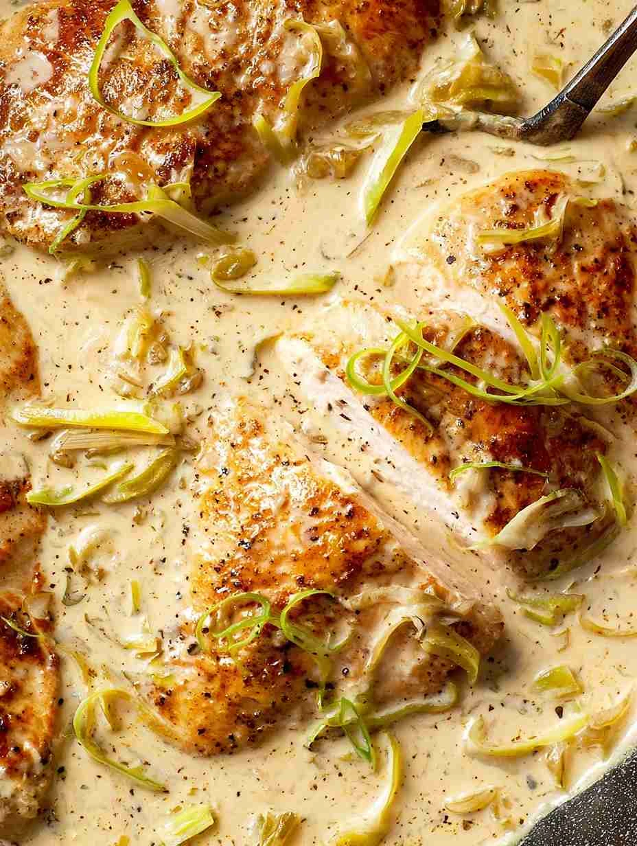 Chicken With Creamy Leek Sauce Chicken Creamy Leek Sauce