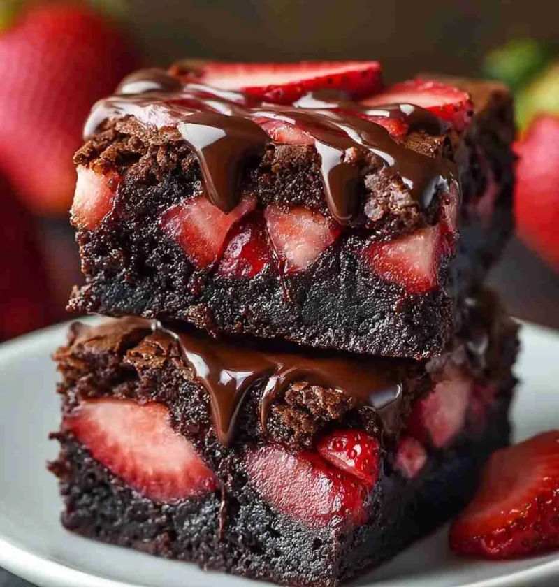 Chocolate Covered Strawberry Brownies For Sweet Celebrations Chocolate Covered Strawberry Brownies Sweet Celebrations