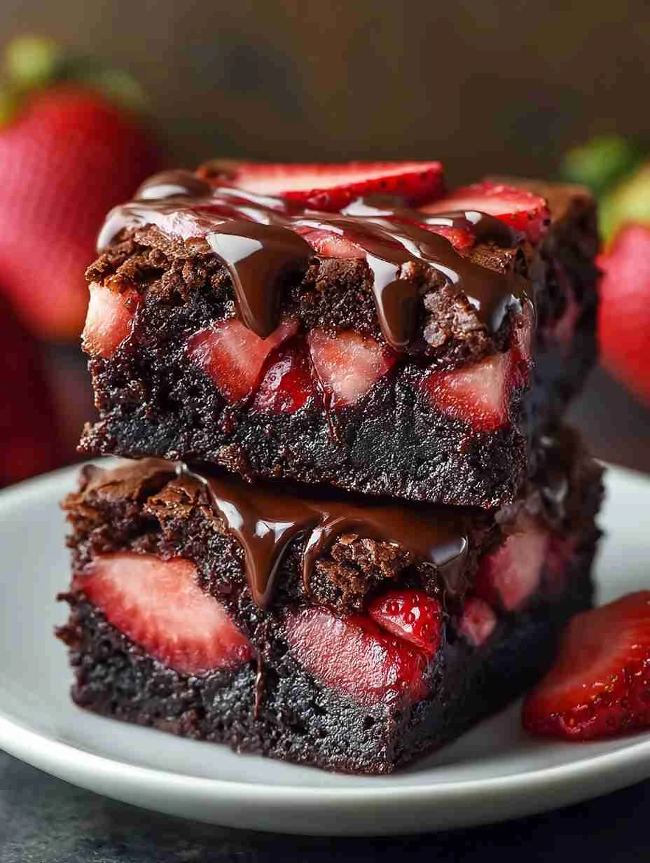 Chocolate Covered Strawberry Brownies for Sweet Celebrations