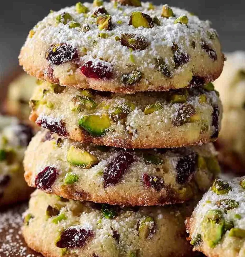 Cranberry Pistachio Shortbread Cookies Recipe Easy Cranberry Pistachio Cookies Gluten-free Cranberry Pistachio Shortbread ...
