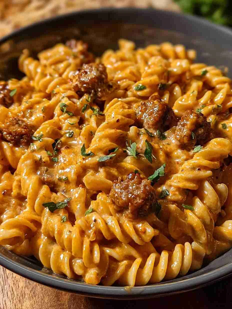 Creamy Cajun Spicy Sausage Rotini
