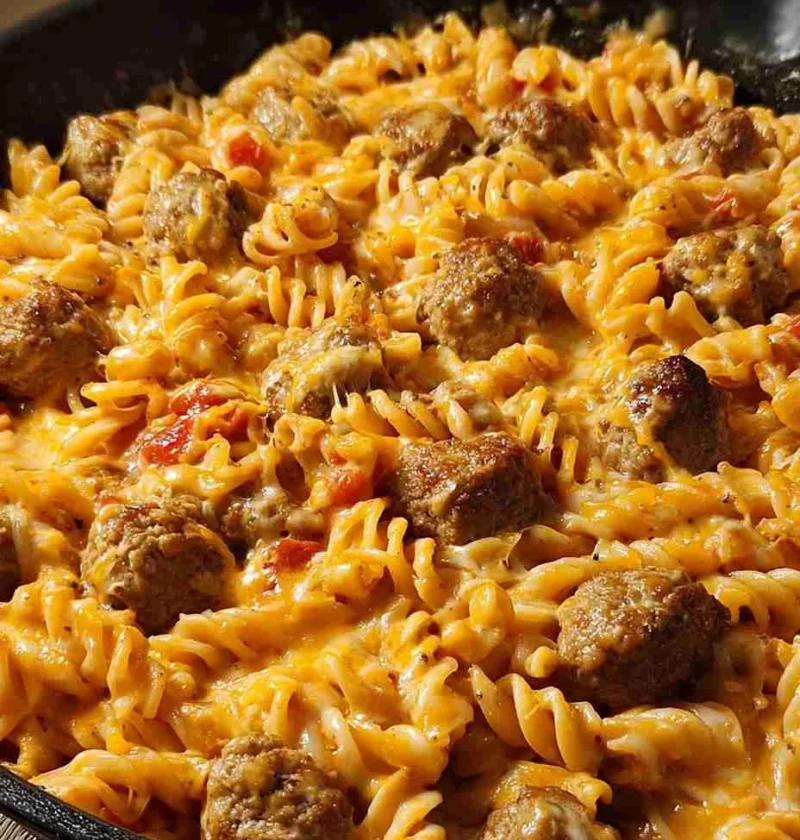 Creamy Cheddar Honey Garlic Sausage Pasta Skillet Creamy Cheddar Honey Garlic Sausage Pasta Skillet