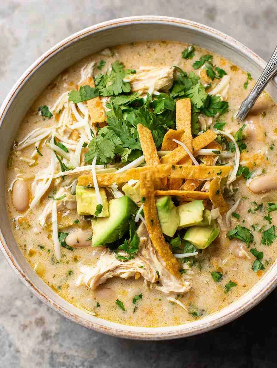 Creamy Green Chicken Enchilada Soup