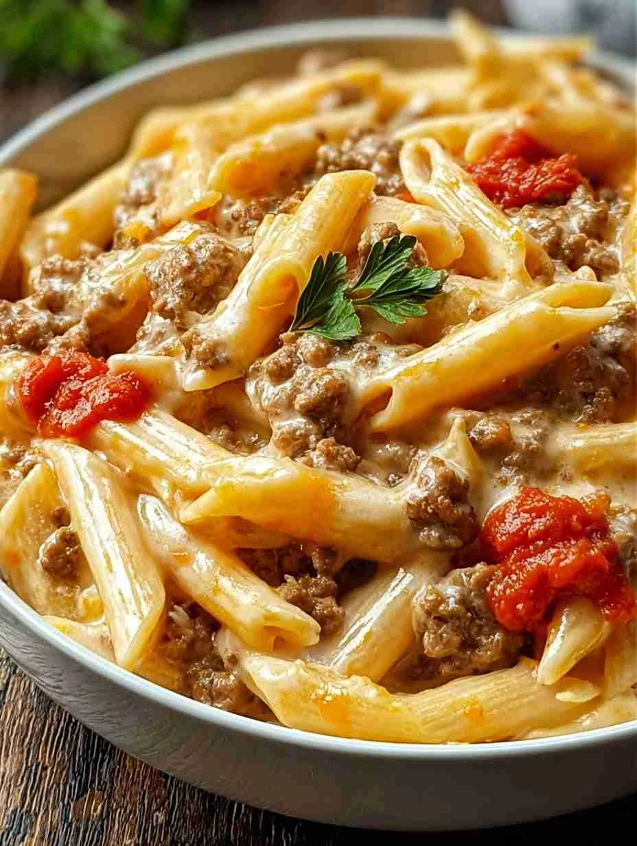 Creamy Rotel Pasta Recipe Ground Beef And Rotel Tomato Pasta Easy Rotel Pasta With Ground Beef Best Creamy Rotel Pasta Dis...